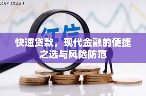泸水快速贷款，现代金融的便捷之选与风险防范