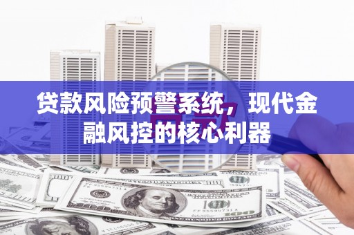 泸水贷款风险预警系统，现代金融风控的核心利器