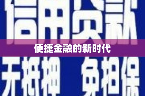 泸水便捷金融的新时代