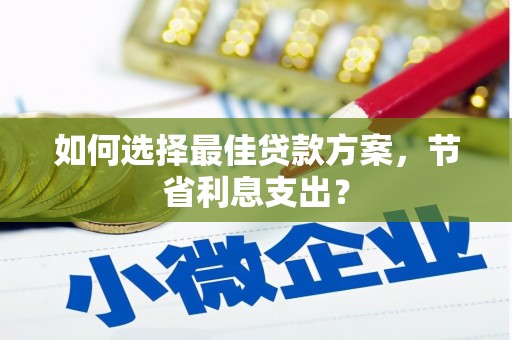 泸水如何选择最佳贷款方案，节省利息支出？