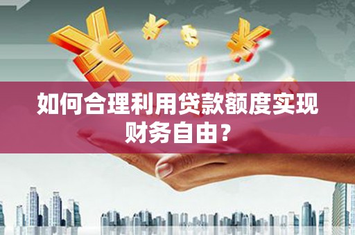 泸水如何合理利用贷款额度实现财务自由？