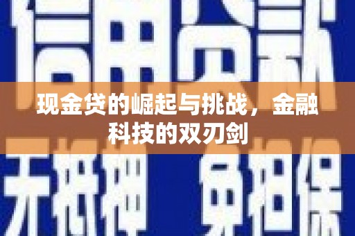 泸水现金贷的崛起与挑战，金融科技的双刃剑