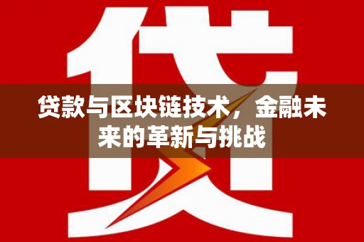 泸水贷款与区块链技术，金融未来的革新与挑战