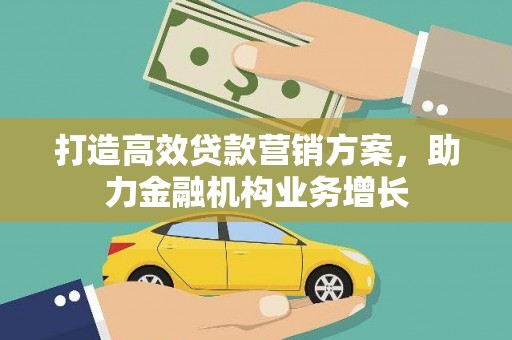 泸水打造高效贷款营销方案，助力金融机构业务增长