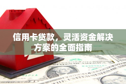 泸水信用卡贷款，灵活资金解决方案的全面指南