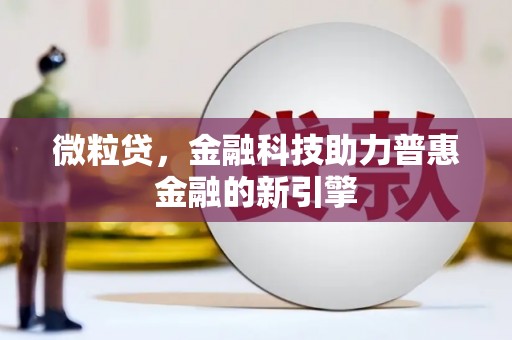 泸水微粒贷，金融科技助力普惠金融的新引擎