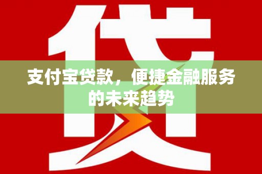 泸水支付宝贷款，便捷金融服务的未来趋势