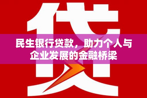 泸水民生银行贷款，助力个人与企业发展的金融桥梁