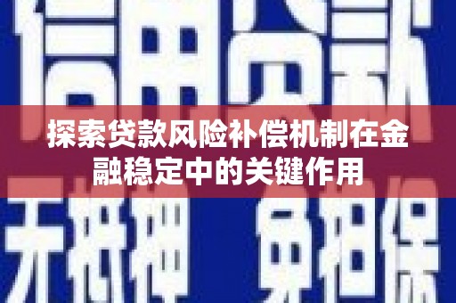 泸水探索贷款风险补偿机制在金融稳定中的关键作用