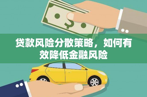 泸水贷款风险分散策略，如何有效降低金融风险