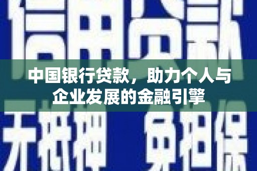 泸水中国银行贷款，助力个人与企业发展的金融引擎