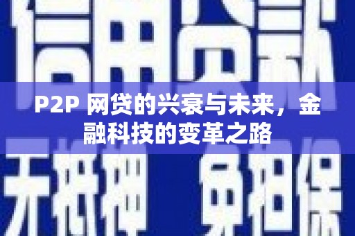 泸水P2P 网贷的兴衰与未来，金融科技的变革之路