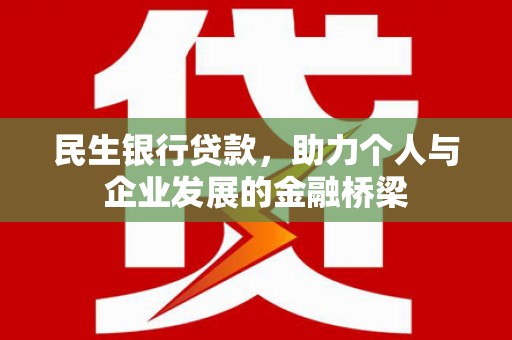 泸水民生银行贷款，助力个人与企业发展的金融桥梁