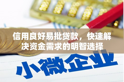 泸水信用良好易批贷款，快速解决资金需求的明智选择