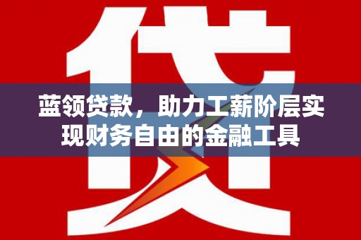泸水蓝领贷款，助力工薪阶层实现财务自由的金融工具