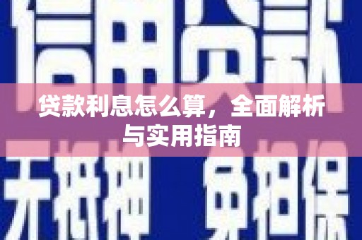 泸水贷款利息怎么算，全面解析与实用指南