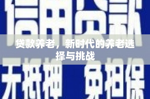 泸水贷款养老，新时代的养老选择与挑战