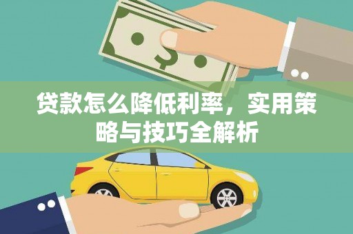 泸水贷款怎么降低利率，实用策略与技巧全解析