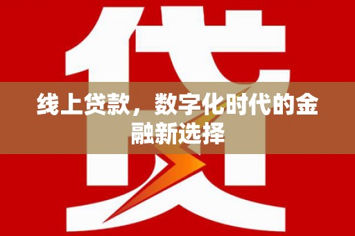 泸水线上贷款，数字化时代的金融新选择