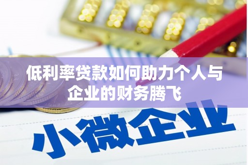 泸水低利率贷款如何助力个人与企业的财务腾飞