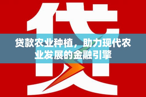 泸水贷款农业种植，助力现代农业发展的金融引擎