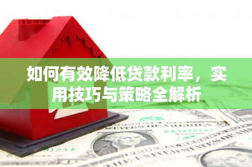 泸水如何有效降低贷款利率，实用技巧与策略全解析