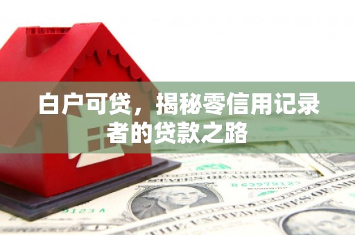 泸水白户可贷，揭秘零信用记录者的贷款之路
