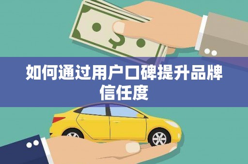 泸水如何通过用户口碑提升品牌信任度