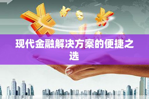 泸水现代金融解决方案的便捷之选