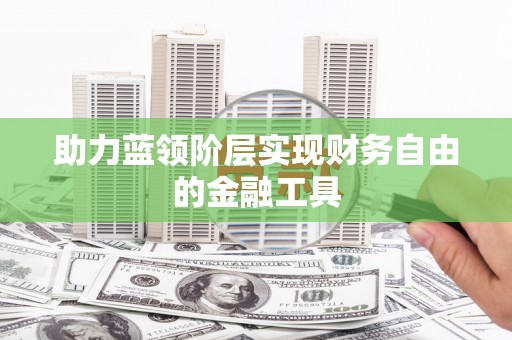 泸水助力蓝领阶层实现财务自由的金融工具