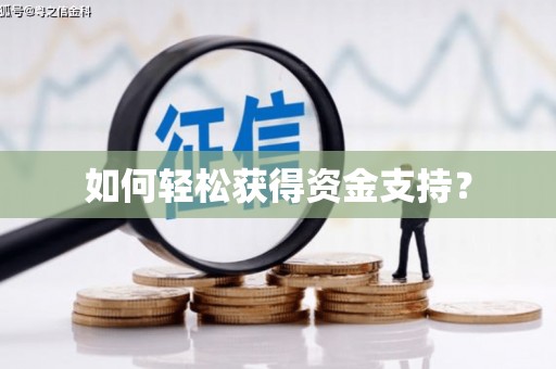 泸水如何轻松获得资金支持？