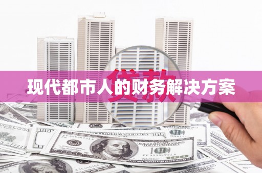 泸水现代都市人的财务解决方案